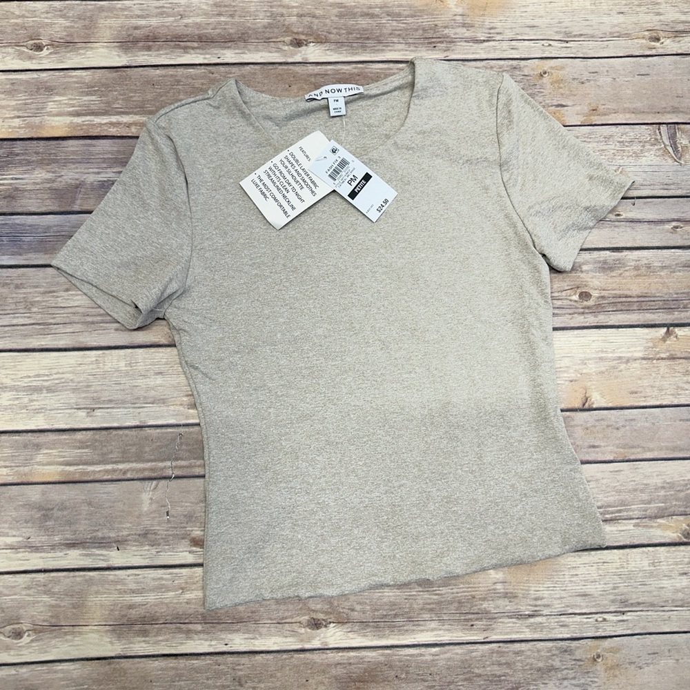 AND NOE THIS crew neck slim fit T-shirts oatmeal size PM - Picture 1 of 5